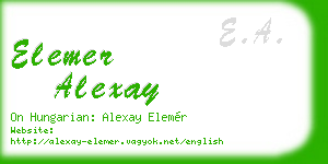 elemer alexay business card